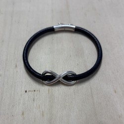 PULSERA CUERO INFINITO