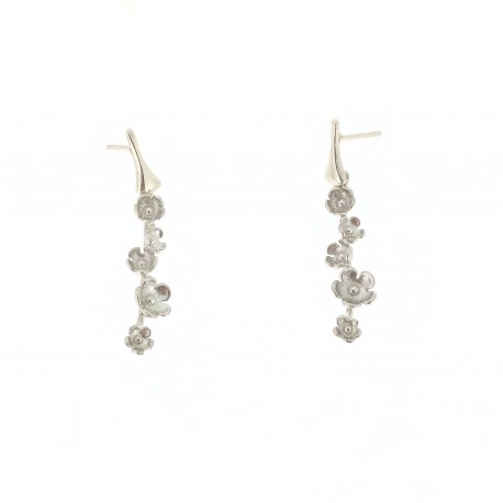 PENDIENTES FLORES TRIANGULO